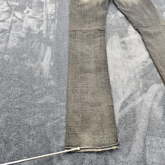 True Religion Billy Big T Jeans womens 26 Black Stretch Flap pockets distressed - Picture 15 of 16